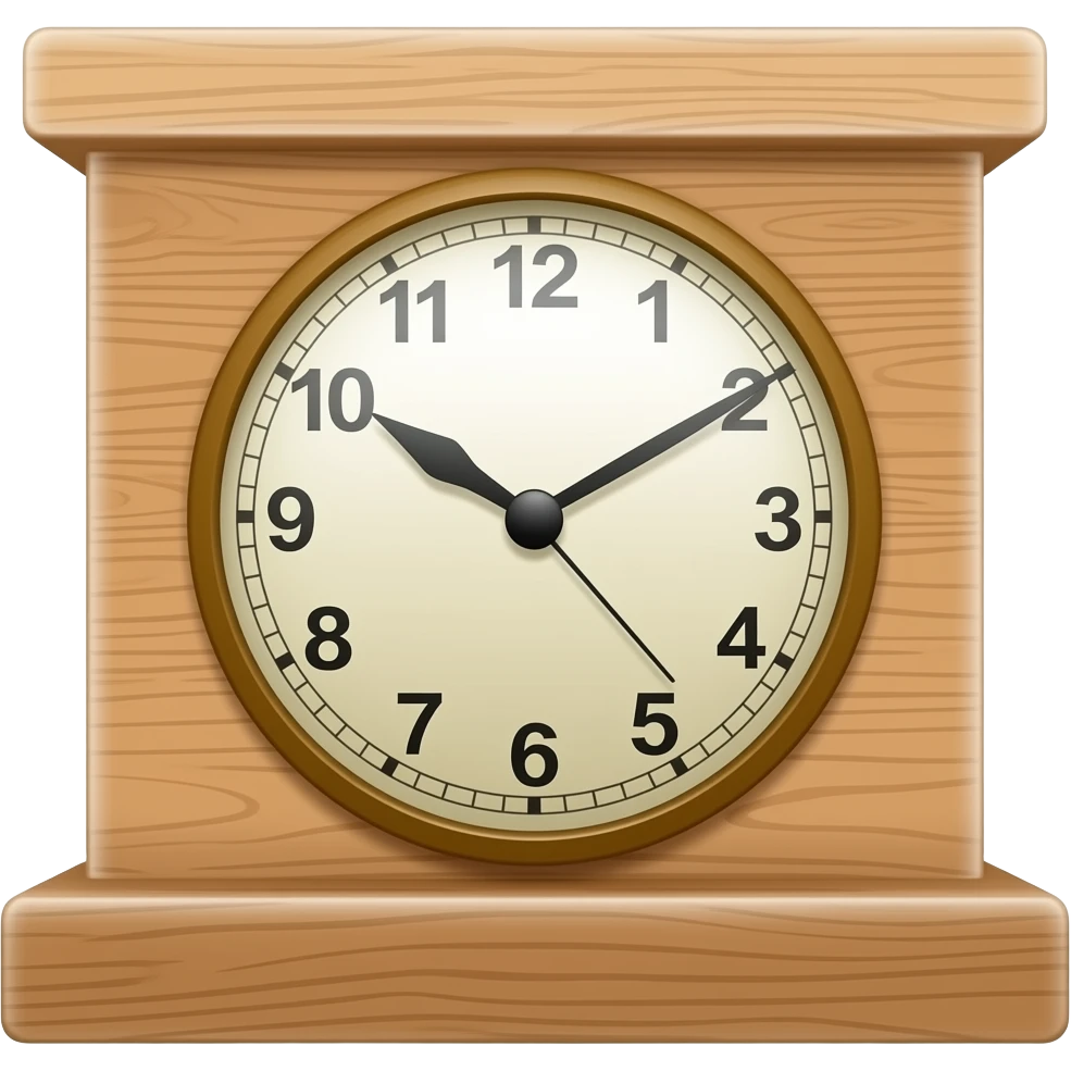 mantelpiece clock emoji