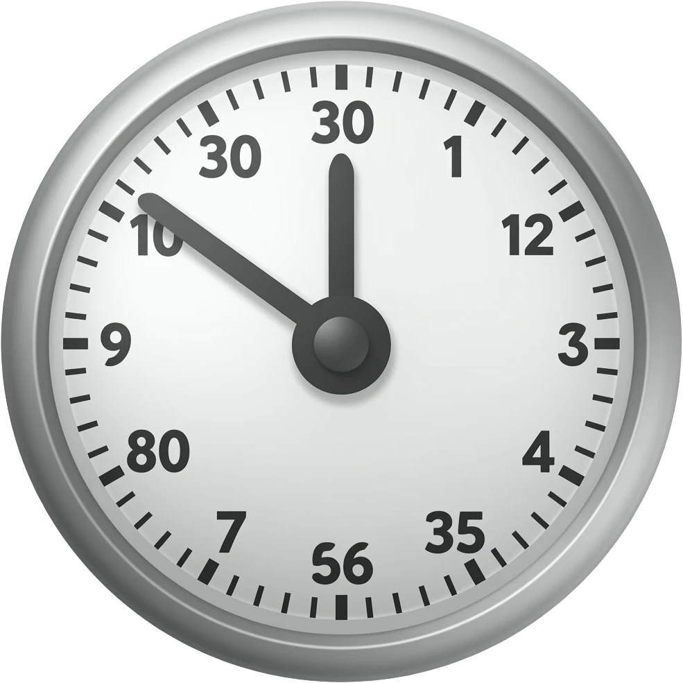 simple glass timer set 30 minutes emoji
