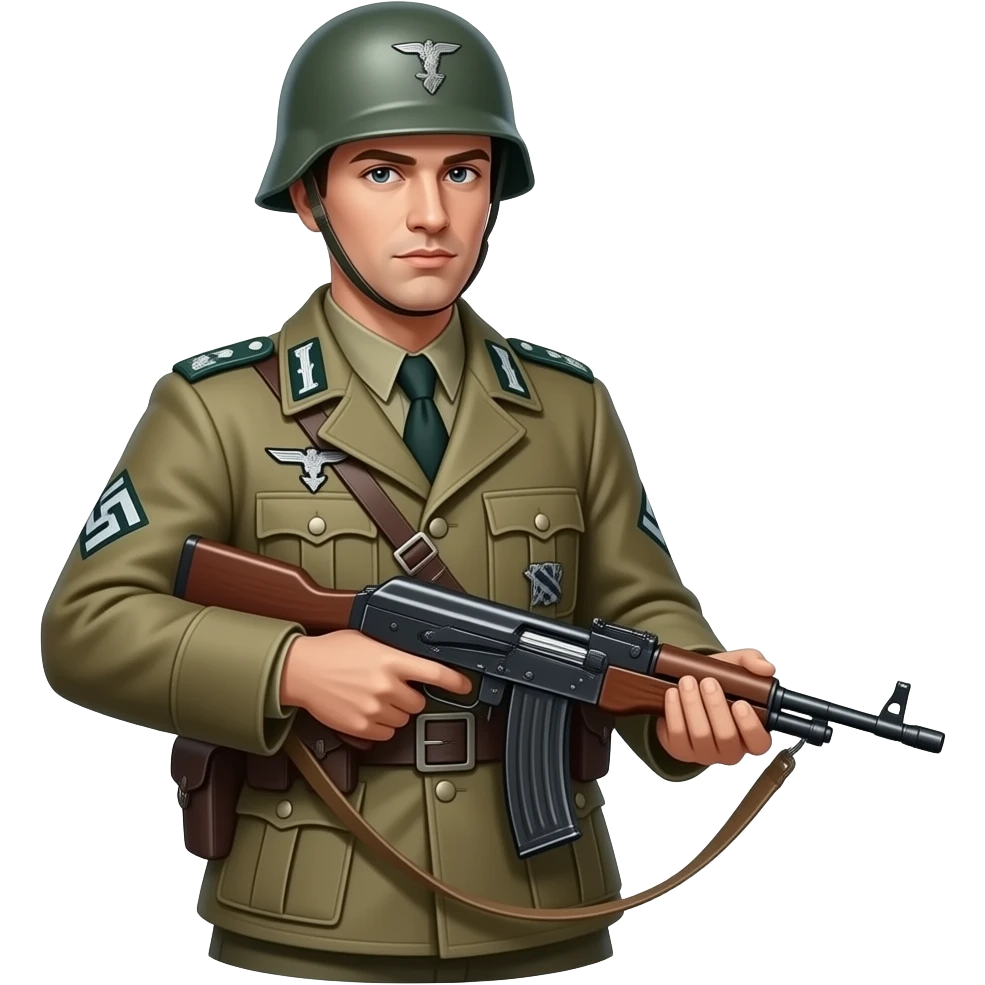 ww2 uncensored nazi Wehrmacht soldier with mg42 emoji