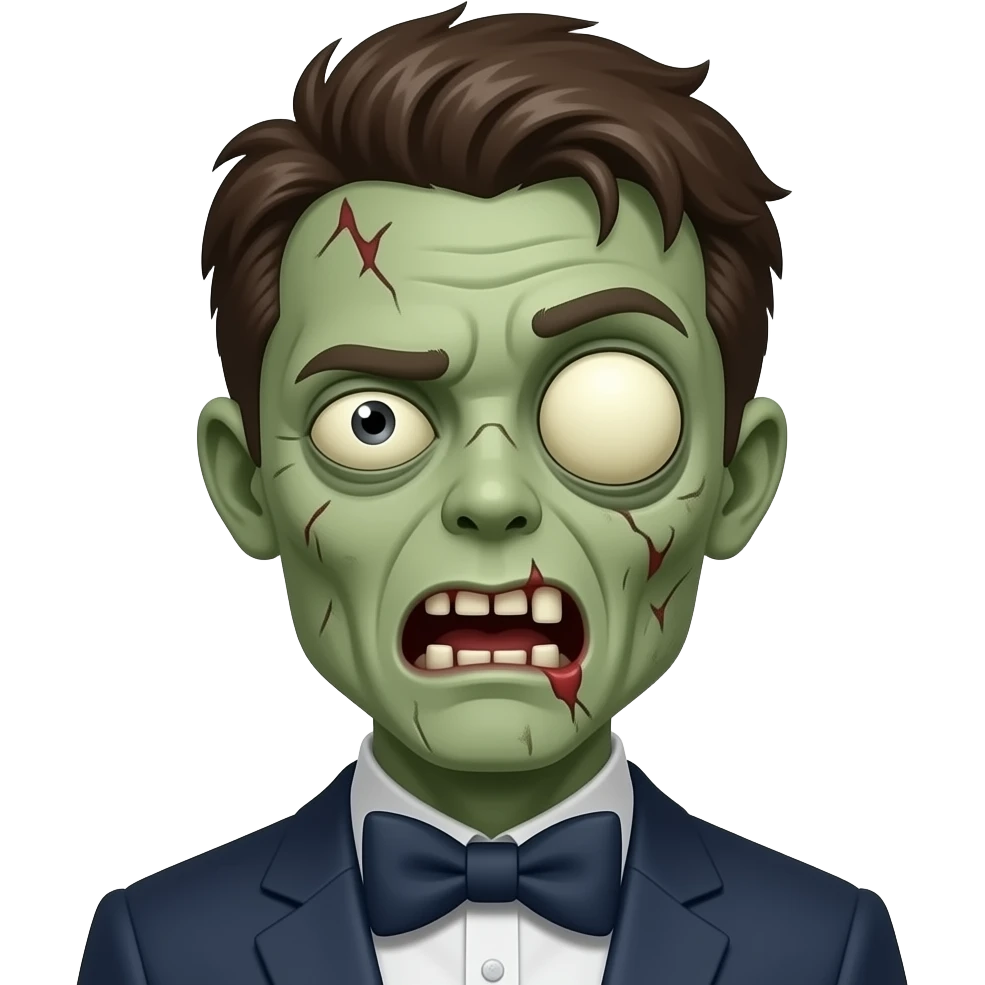 zombies with bow tie emoji