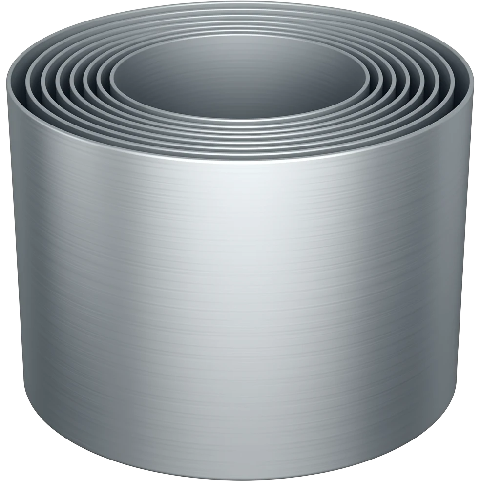 rolled metal sheet very soft textures no hard edges and reflections, cartoon style emoji