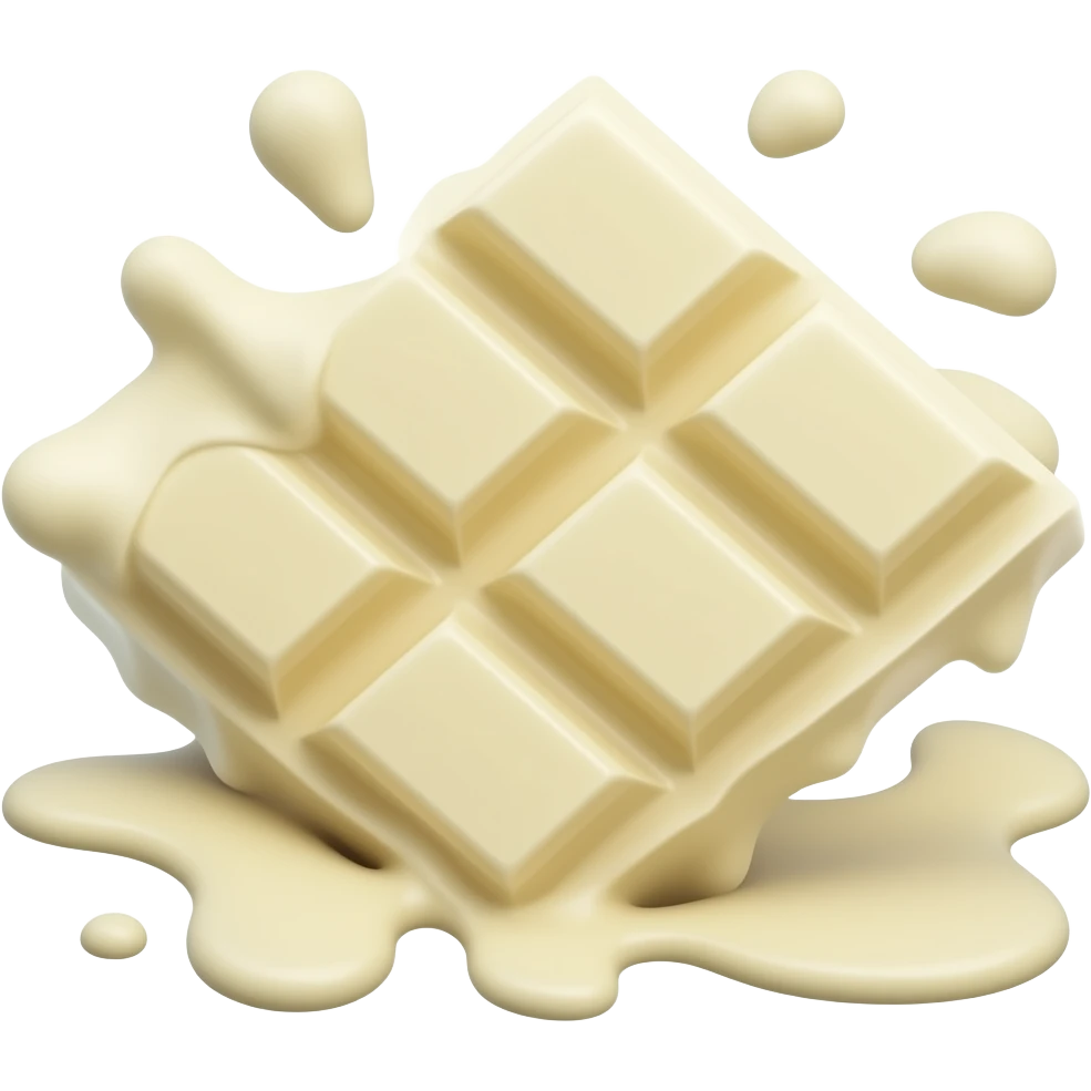 Chocolate blanco salpicado emoji