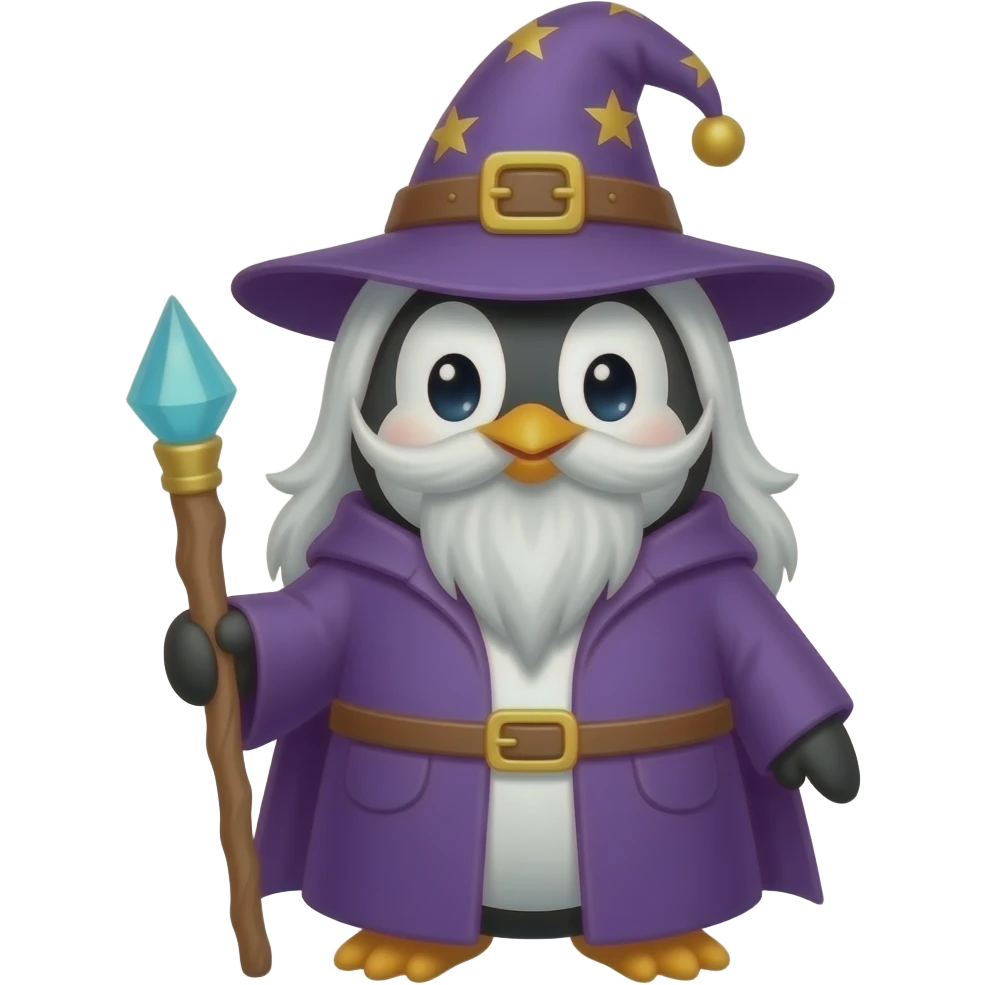 Penguin Wizard emoji