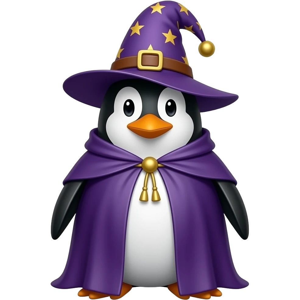 Penguin Wizard emoji