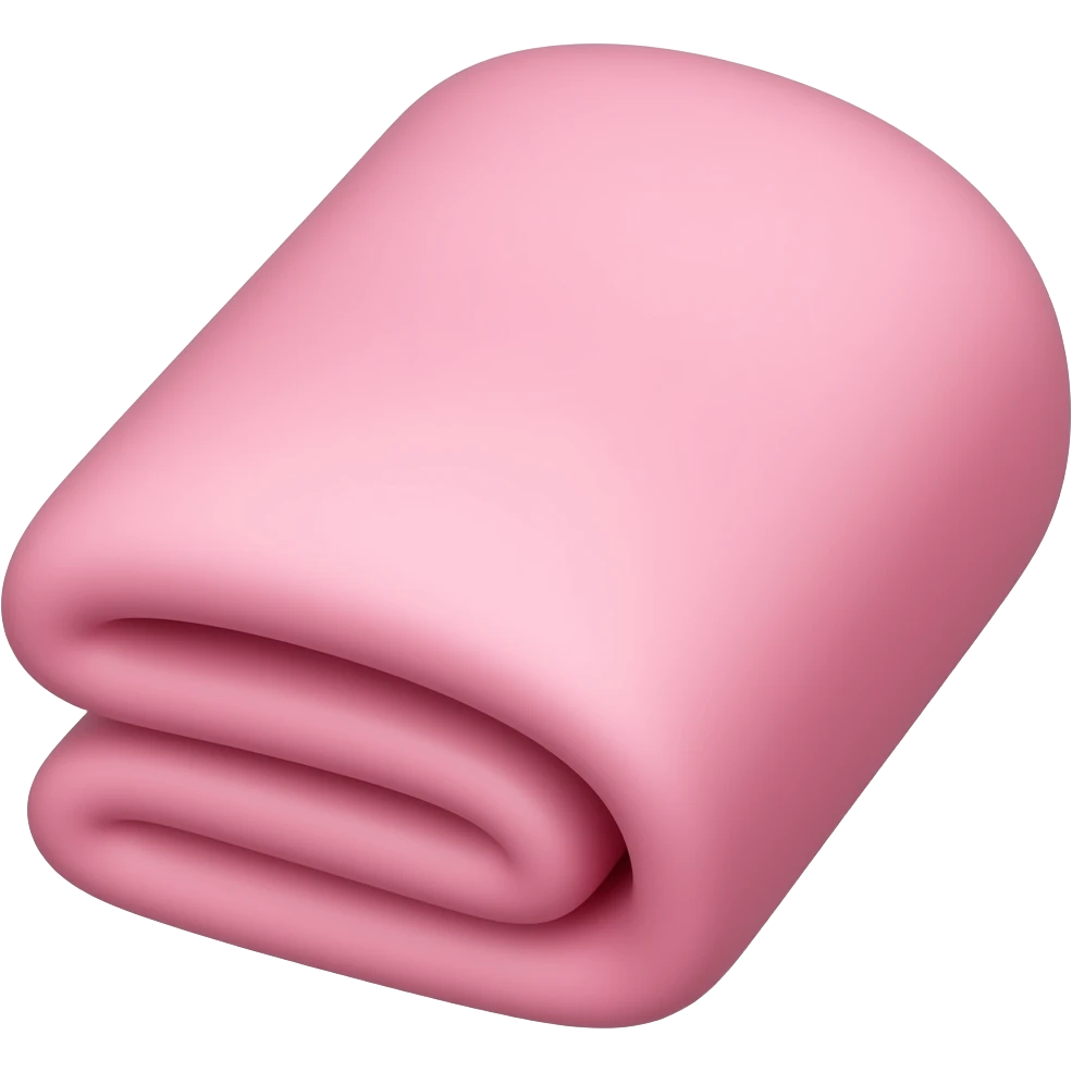 Coberta rosa dobrado dois emoji