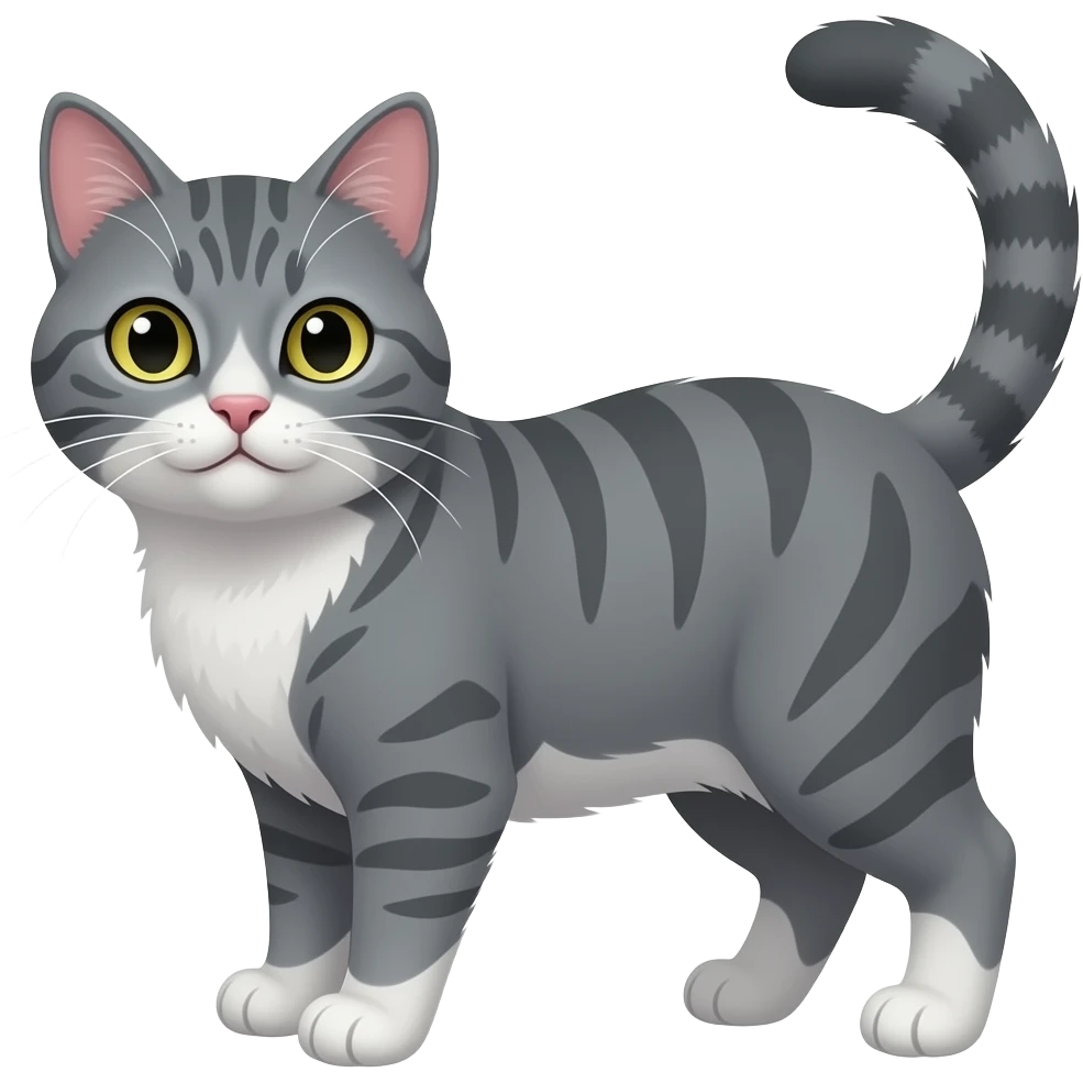 اموجی گربه خاکستری emoji