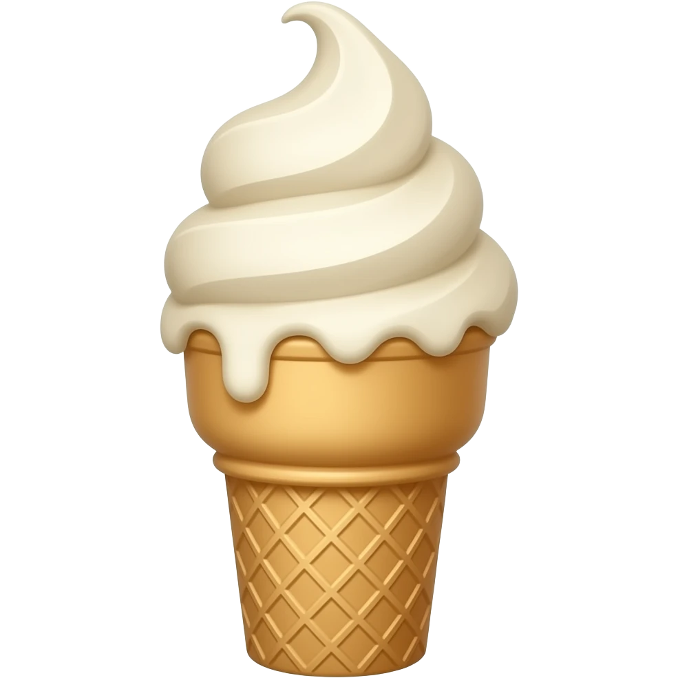 Vanilla ice cream cone emoji