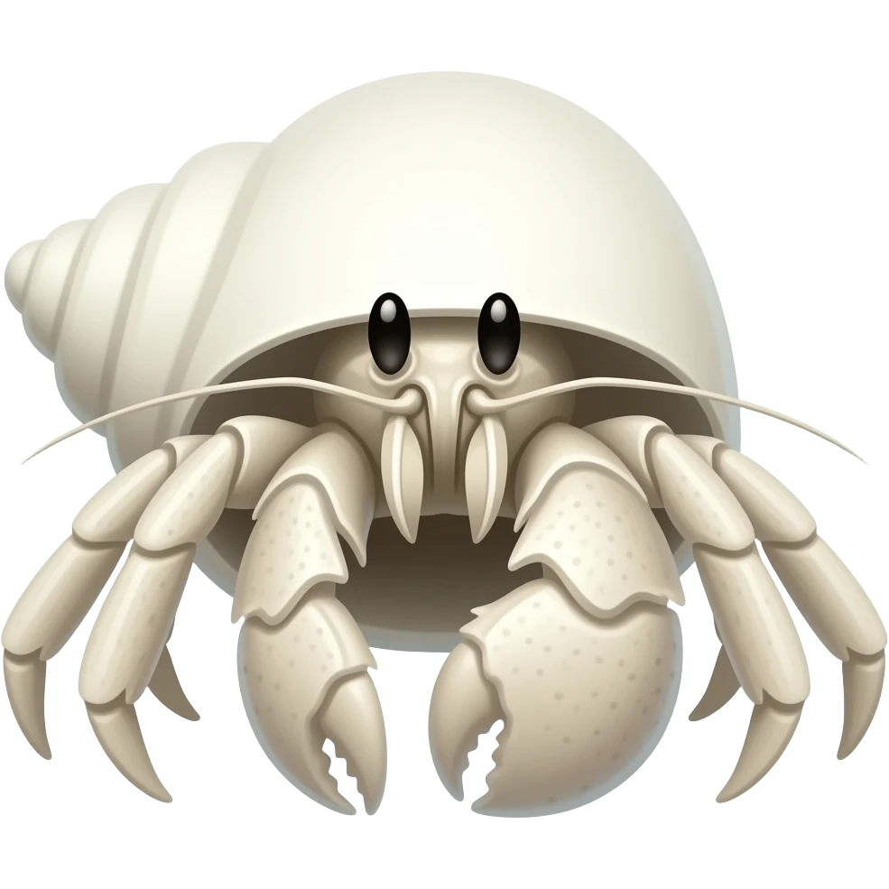 hermit crab white emoji