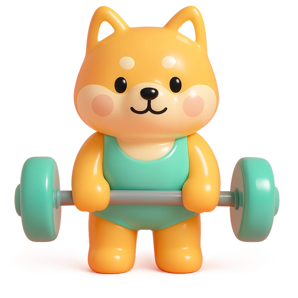 Shiba inu, fitness emoji