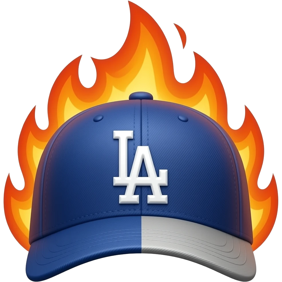 LA dodgers hat fire emoji