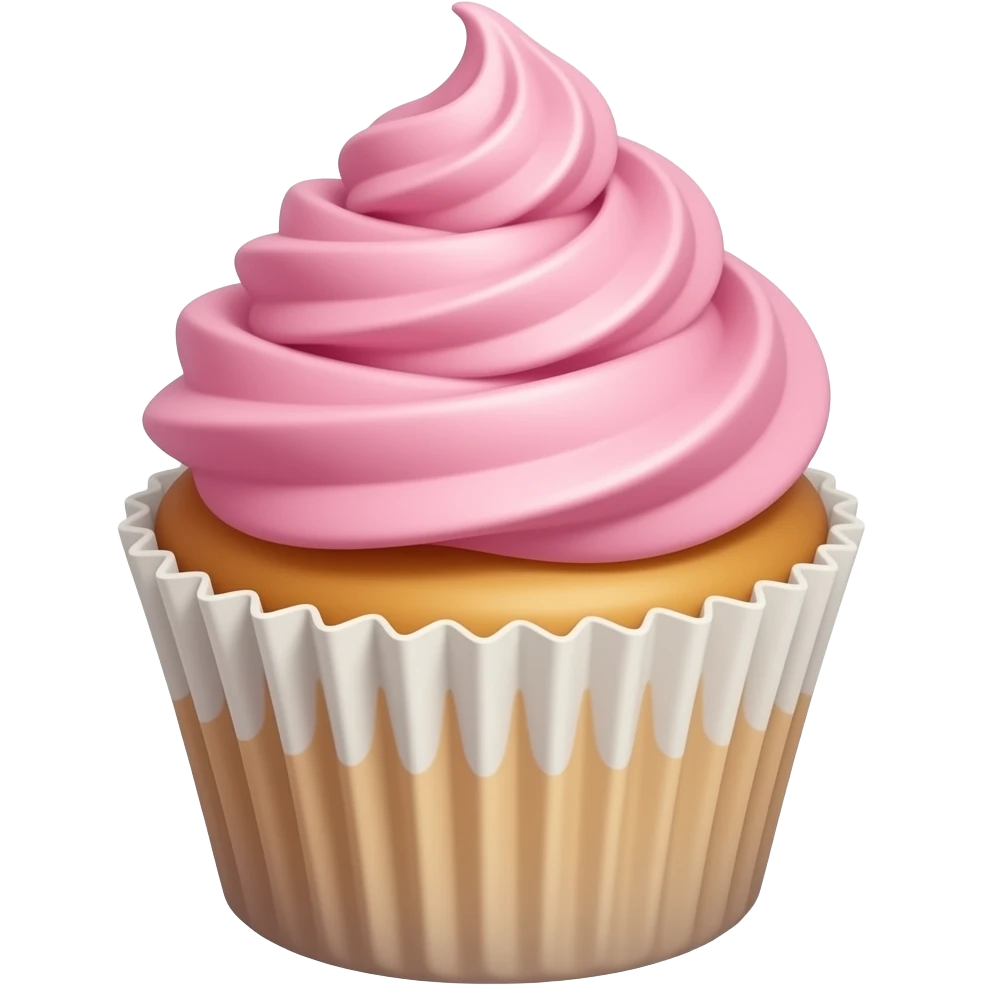 Cupcake with pink icing emoji