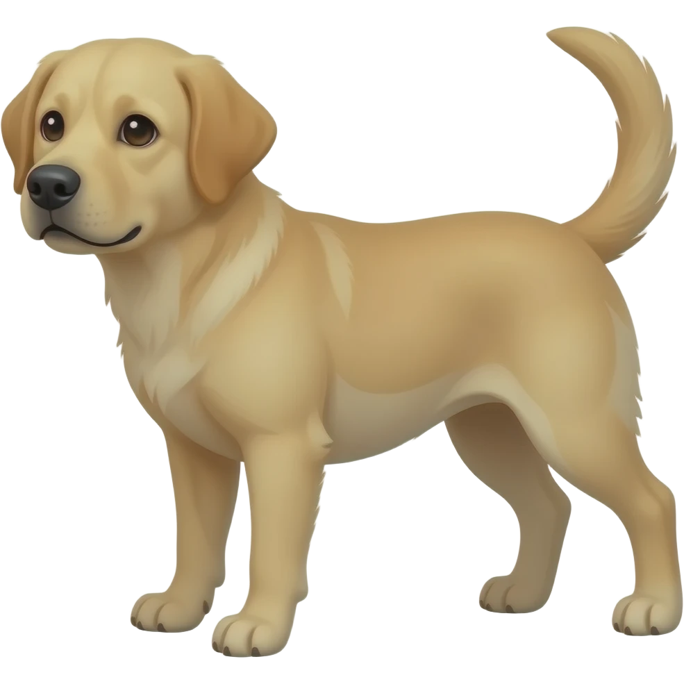 Yellow lab  wagging tail emoji