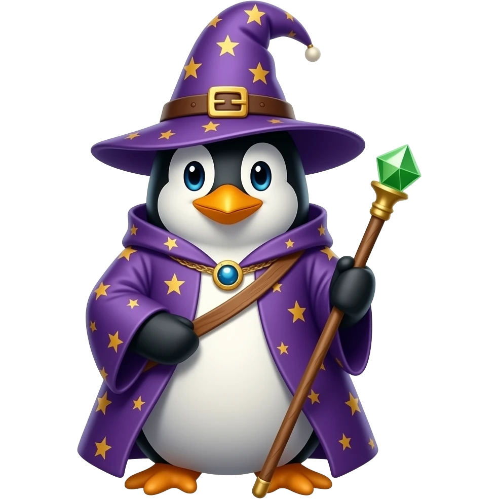 Penguin Wizard emoji