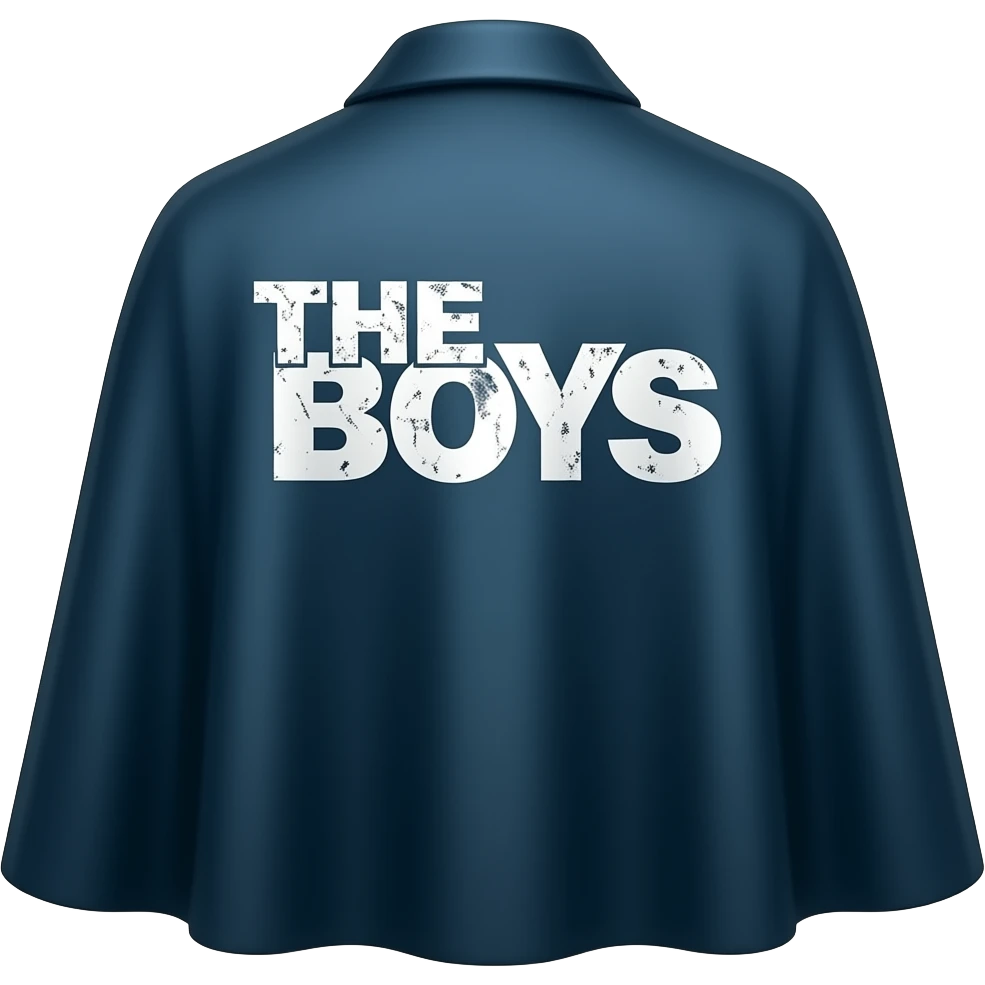 Homelander's cape from "The Boys" series, with "The Boys" text emoji