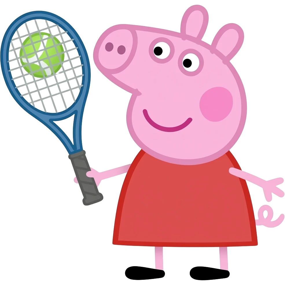 peppa pig palying tennis emoji