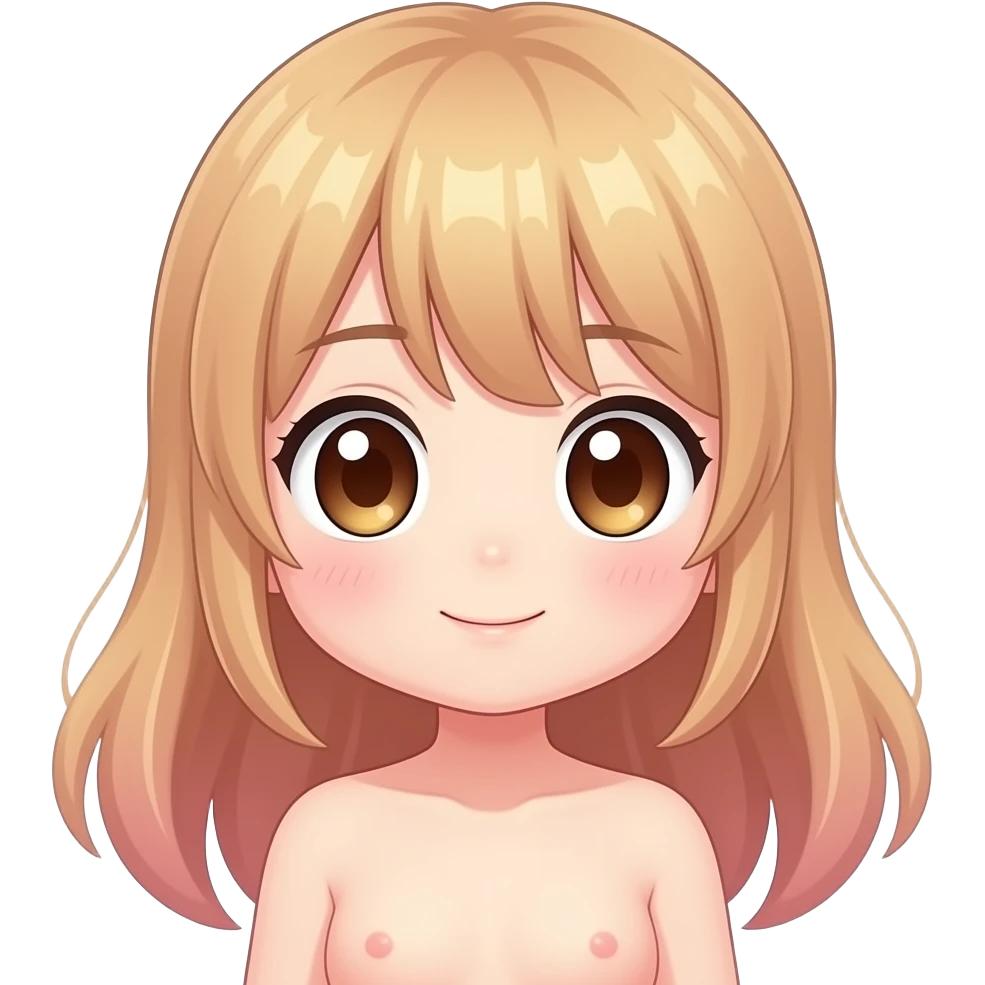 Cute anime naked emoji