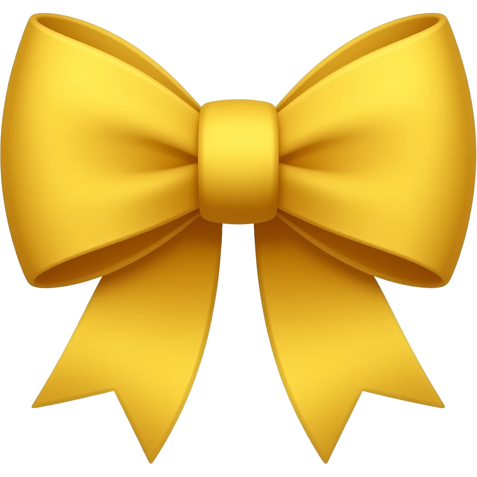 Yellow bow emoji