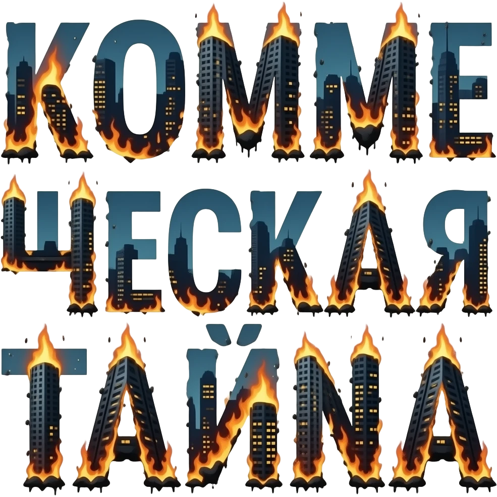 Смотри. Нужно создать смайлик - текст - КОММЕРЧЕСКАЯ ТАЙНА, в стиле бойцовского клуба, может часть букв взрывается как в финале Бойцовского клуба вызрывались небоскрёбы. текст Коммерческая тайна должен быть полность. А буквы горят или взрываются. Сами буквы цвета тёмных небоскрёбов. На русском emoji
