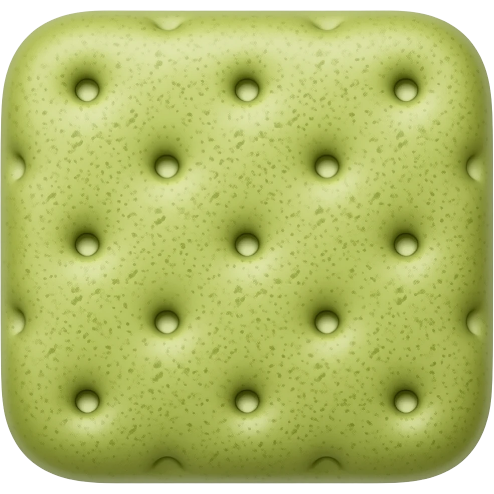 Rectangular dry matcha cookies emoji