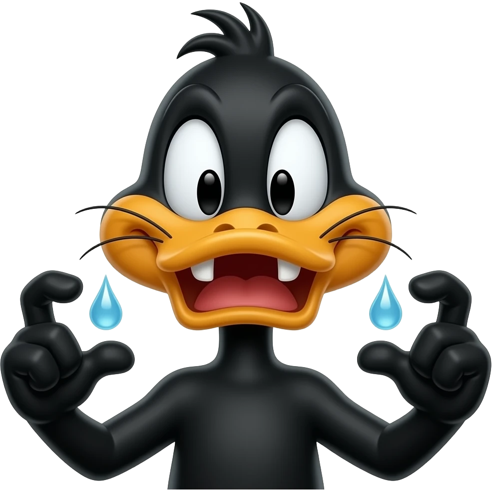 Naughty Daffy Duck plotting something evil emoji