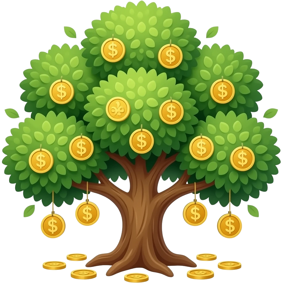 Make a money tree emoji