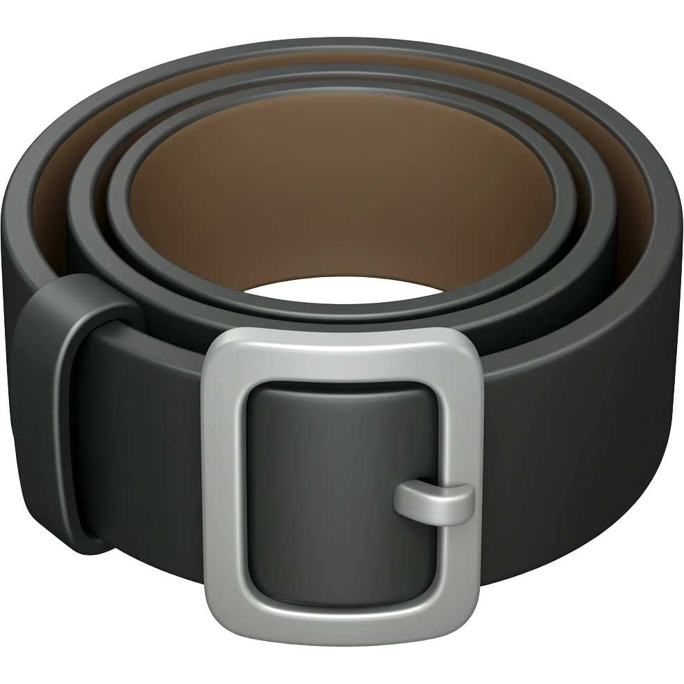 black belt with big buckle emoji