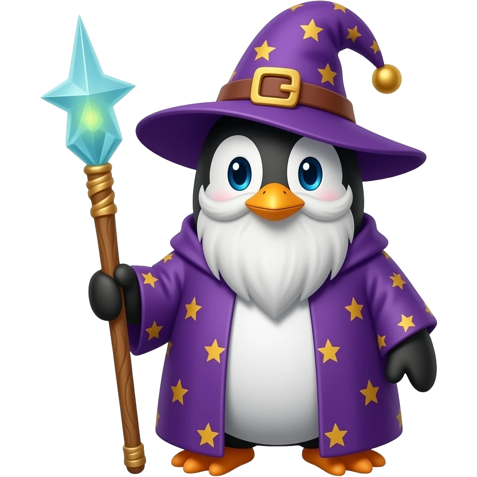 Penguin Wizard emoji