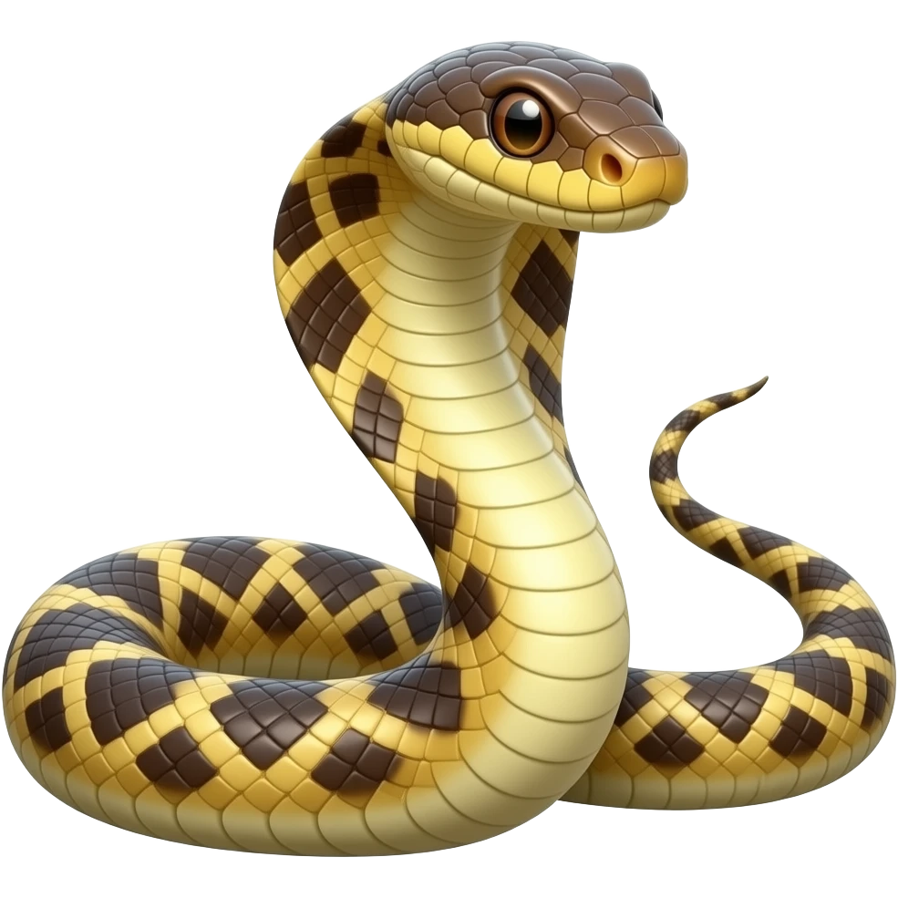 Chinese zodiac realistic snake emoji