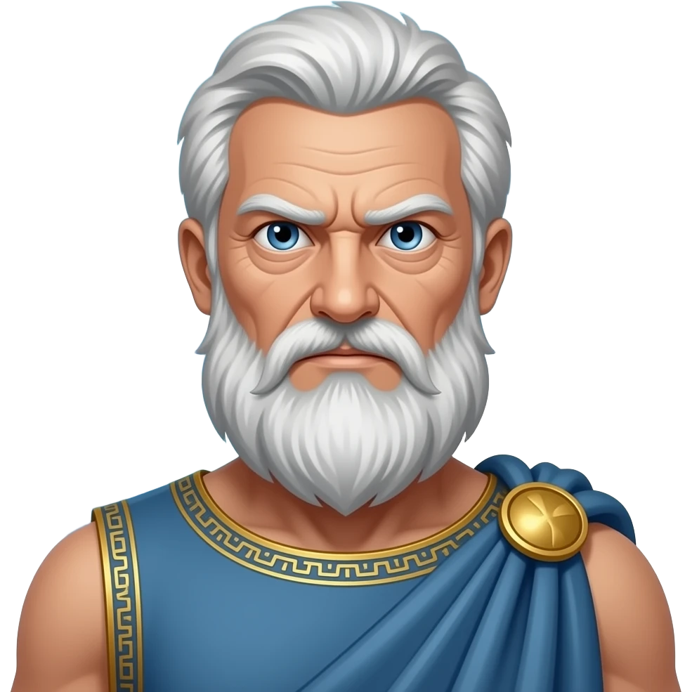 Greek god Zeus's grandfather emoji is scary emoji