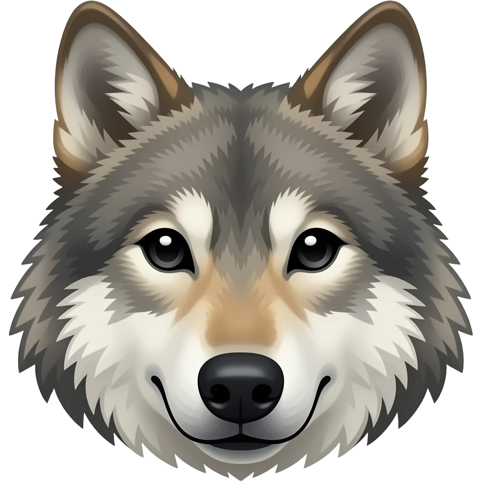 hunting wolf face emoji