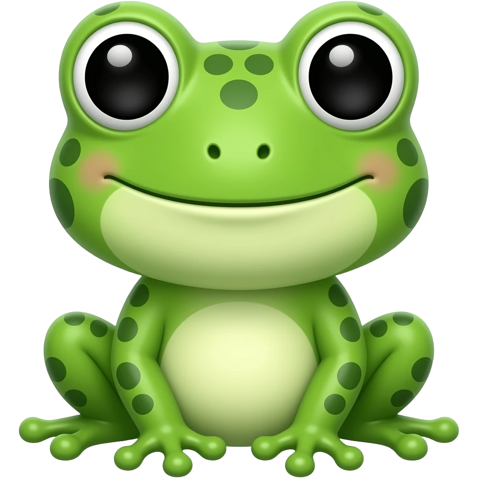 Kawai frog emoji