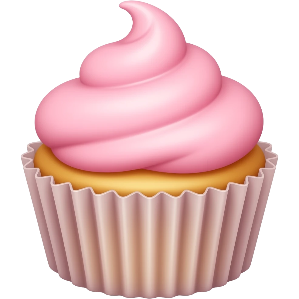 Cupcake with pink icing emoji