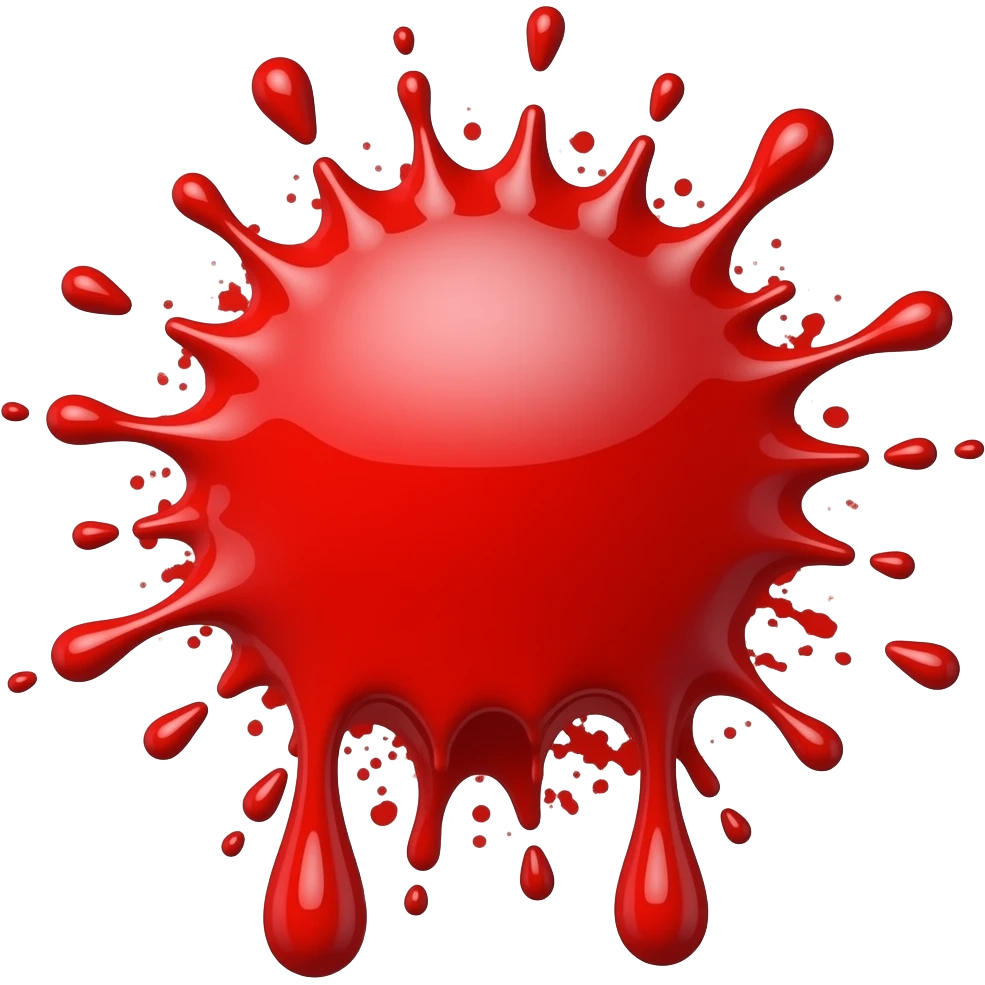 red paint splash splatter drip emoji