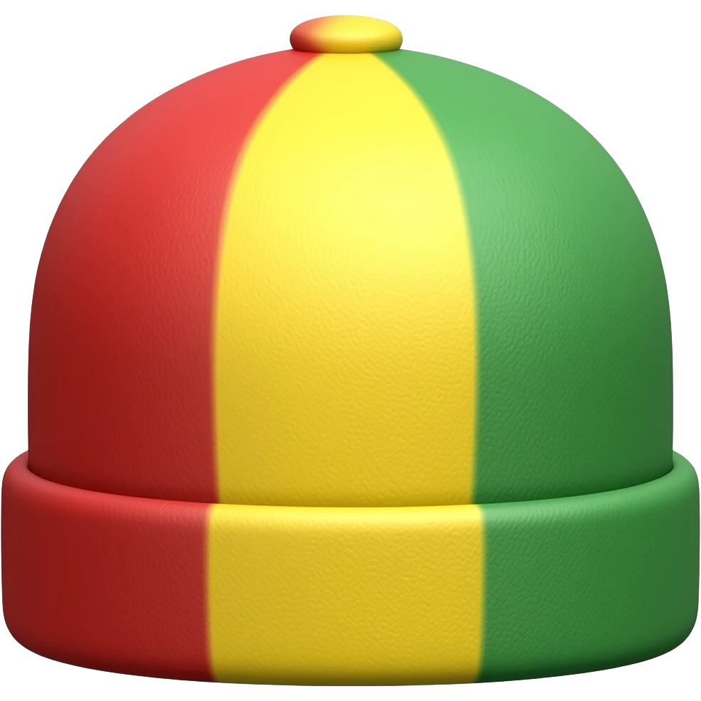 A rastafari hat emoji