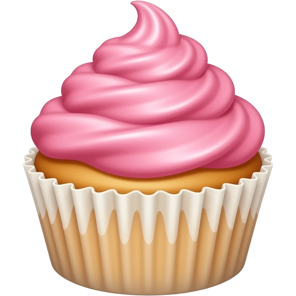 Cupcake with pink icing emoji