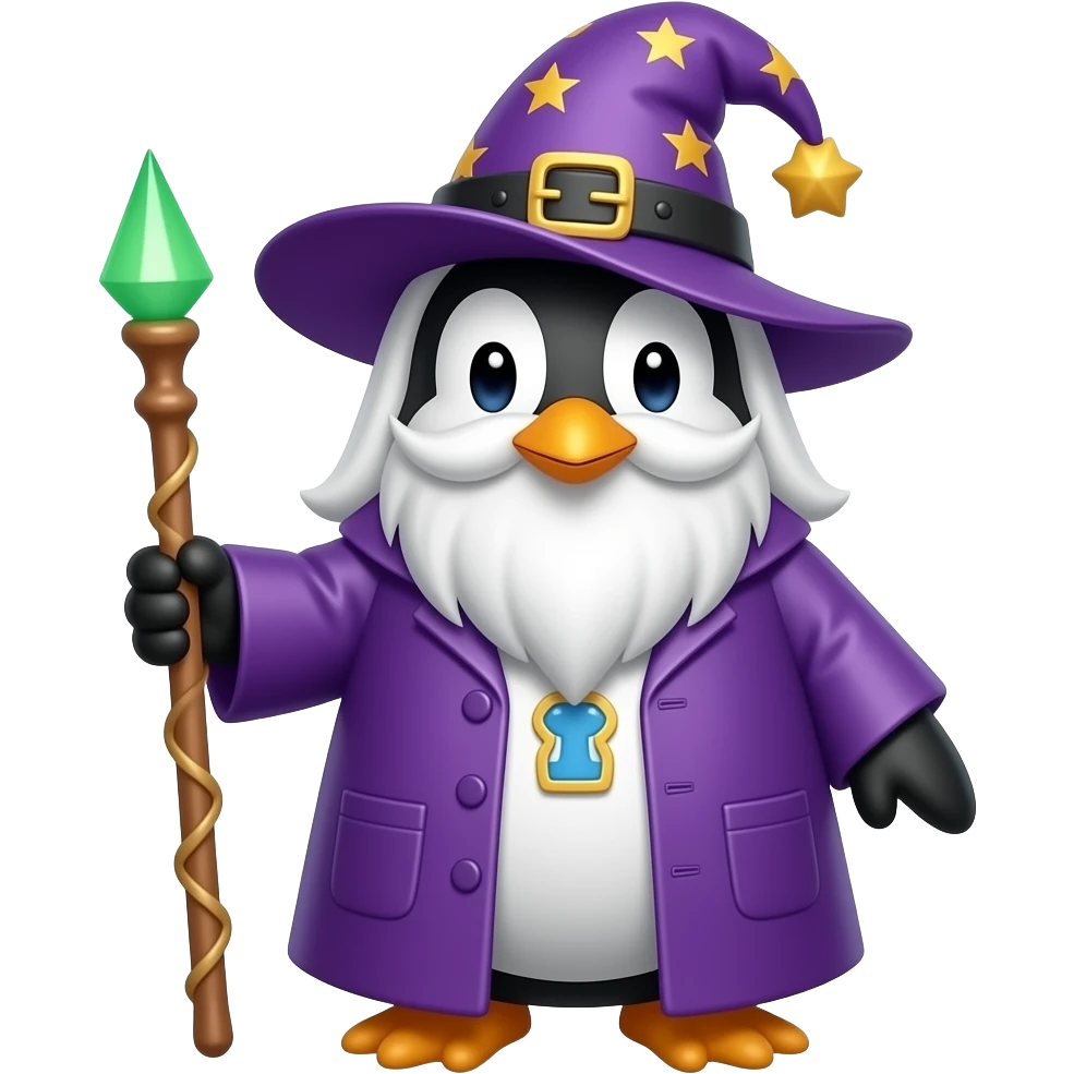 Penguin Wizard emoji