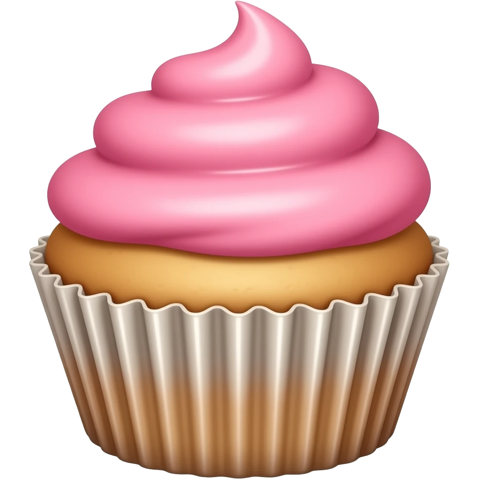 Cupcake with pink icing emoji