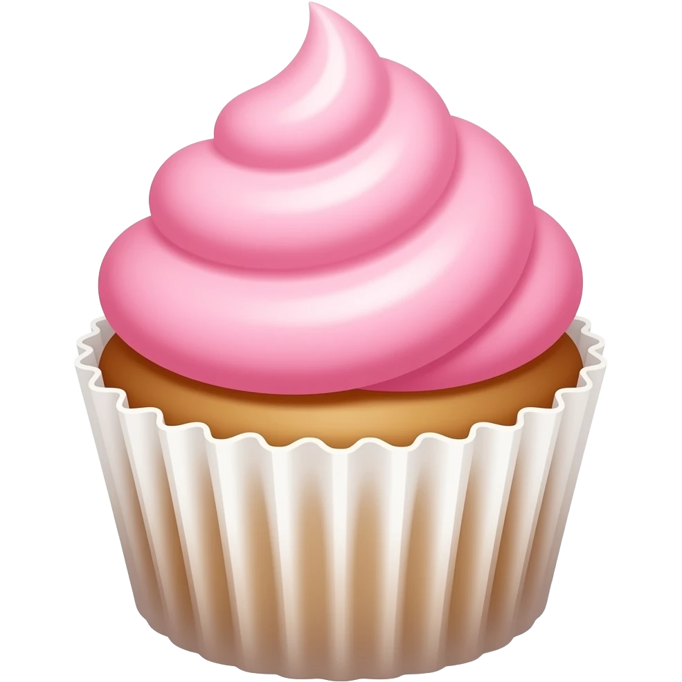 Cupcake with pink icing emoji