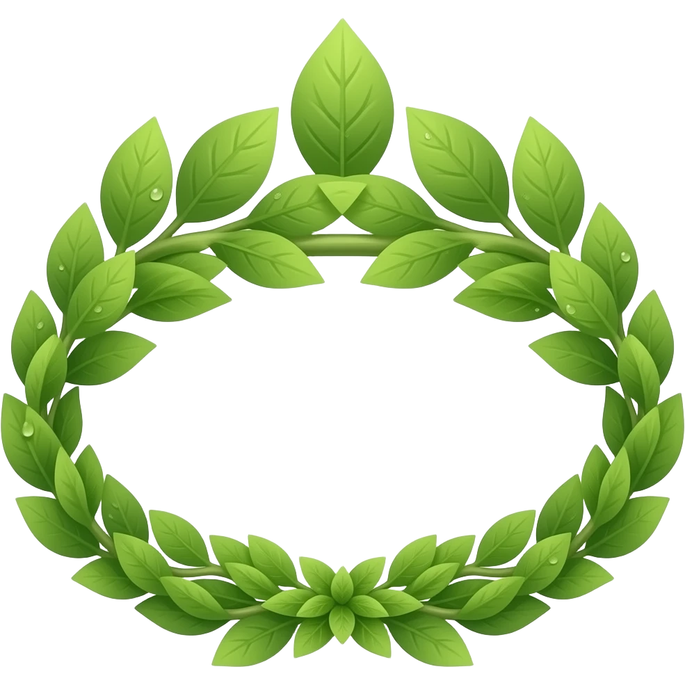 Leaf tiara emoji
