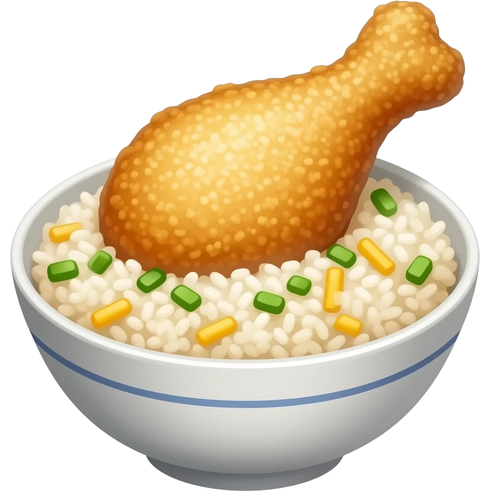 Riz poulet croustillant emoji