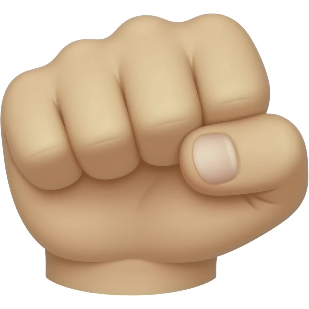 knuckles of a hand hitting another emoji