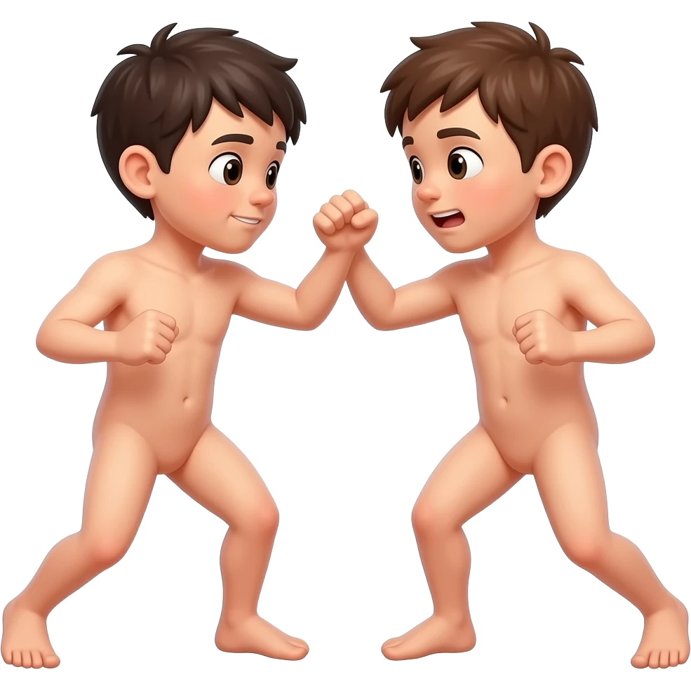 2 Boys naked fight emoji