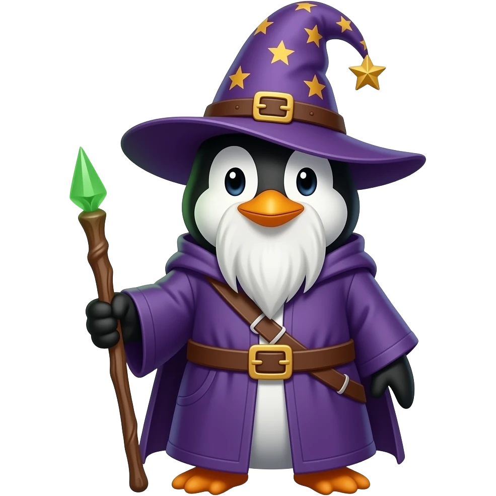 Penguin Wizard emoji