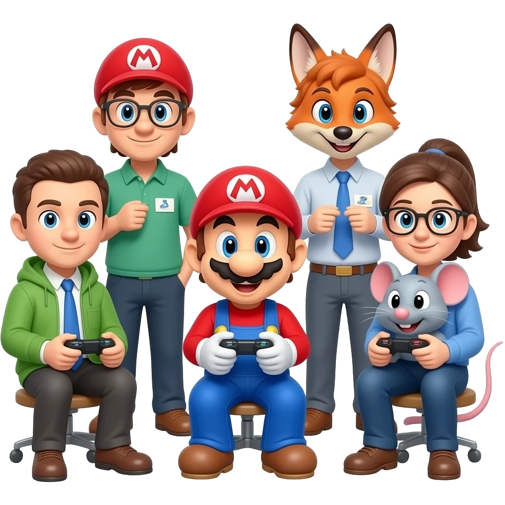 🧑‍💻🧑‍💻🧑‍💻🧑‍💻🧑‍💻🦊🐰🐭🦊🐰Видеоигра в Super Mario emoji