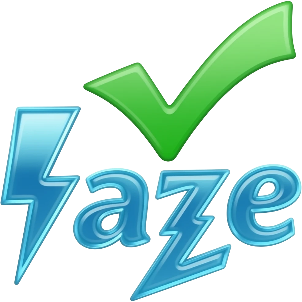 The name Aljaze is spelled out as lightning bolts with a checkmark above it. emoji