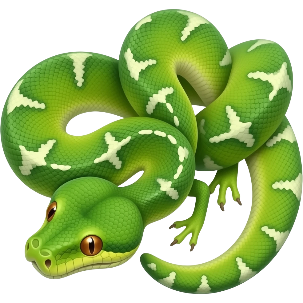 Now do a green tree python emoji