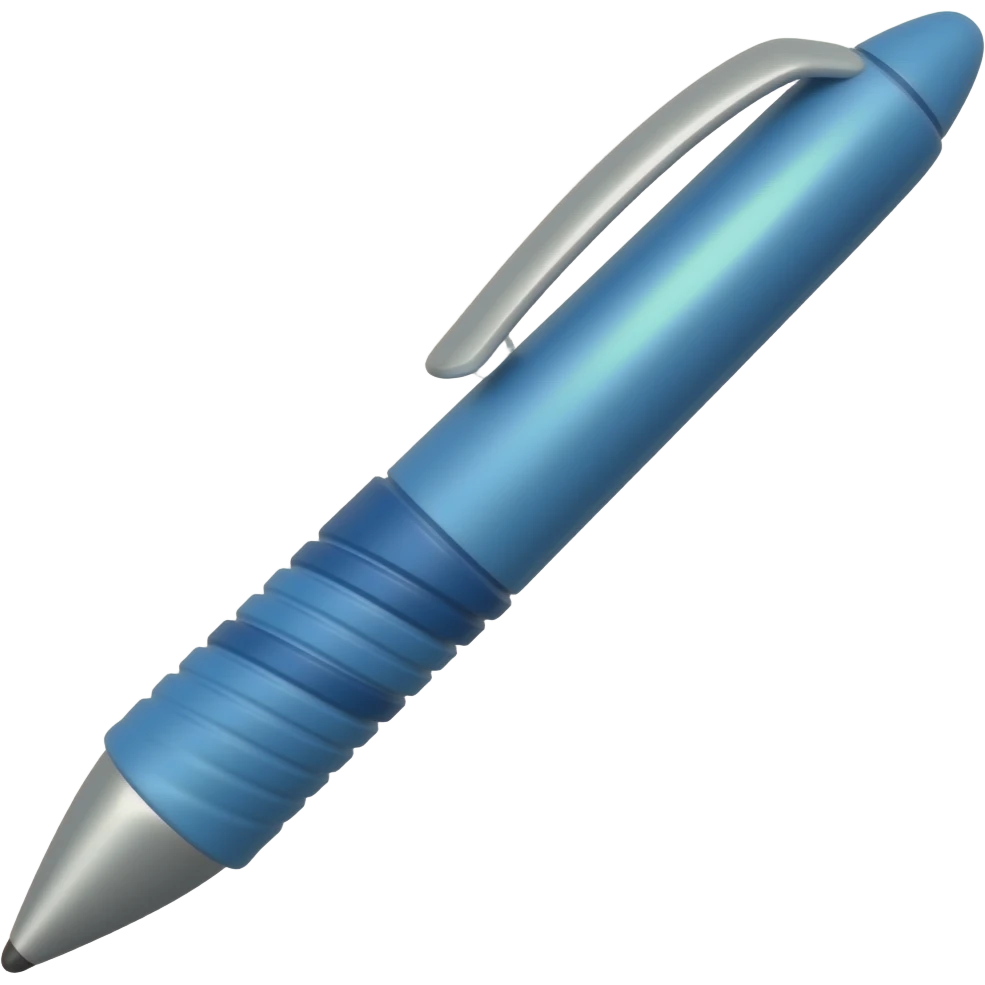 caneta azul emoji