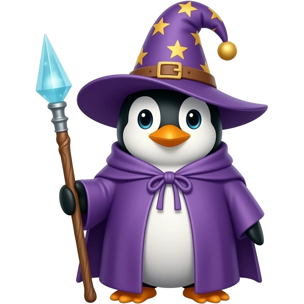 Penguin Wizard emoji