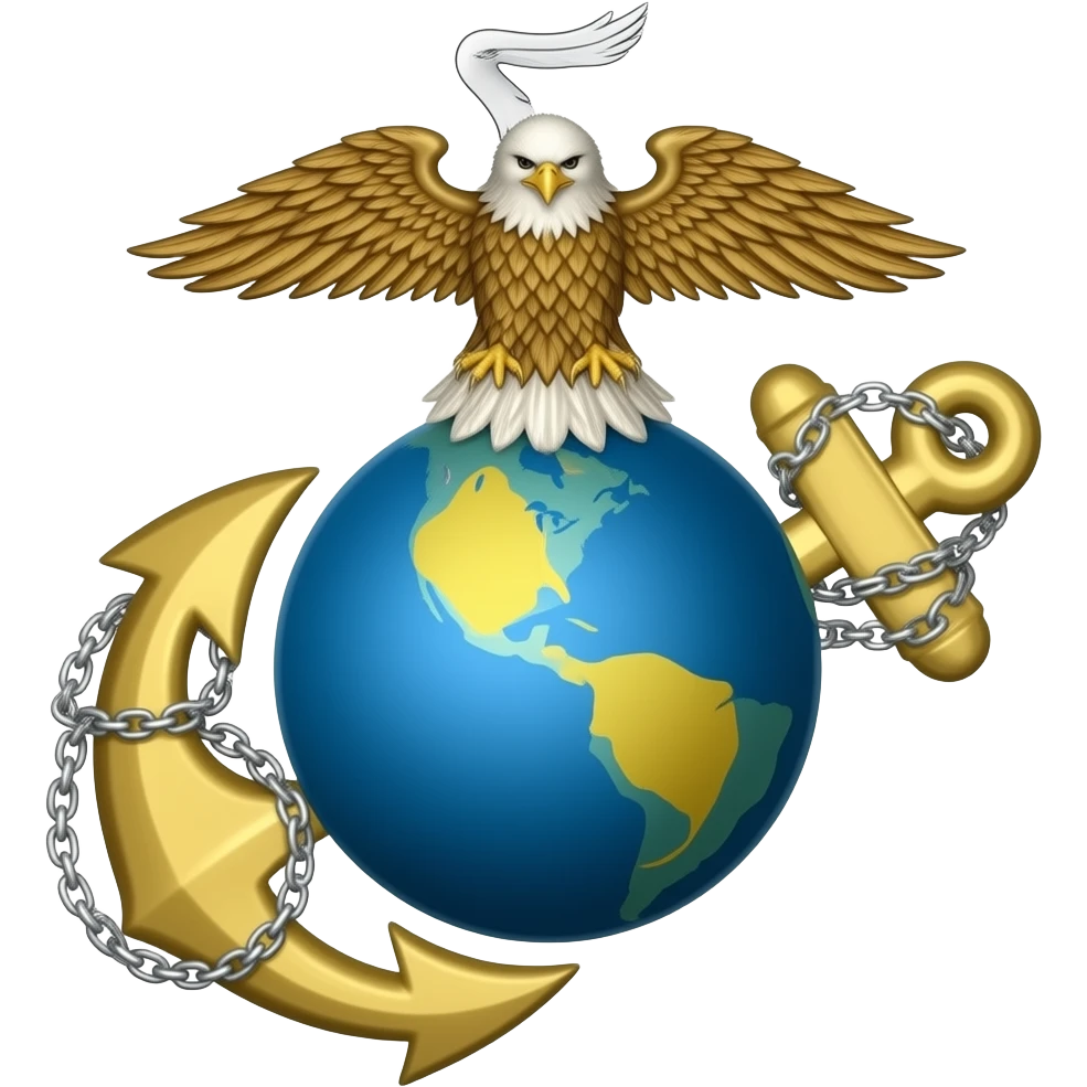 us marine eagle globe anchor emoji