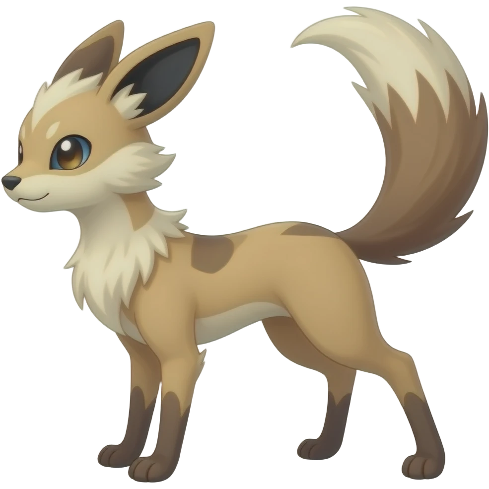 Slim thin lanky elegant oriental feral painted Absol-Litten-Fennekin-Sylveon-hybrid-animal emoji